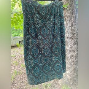 Velvety Paisley Maxi Skirt, Size 22W